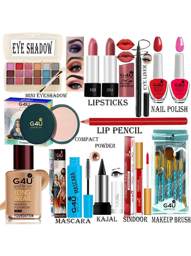 G4U Makeup Kit for Women Girls Full Beginner 17 Makeup Products Gift Set 03J23A32(Pack of 17)