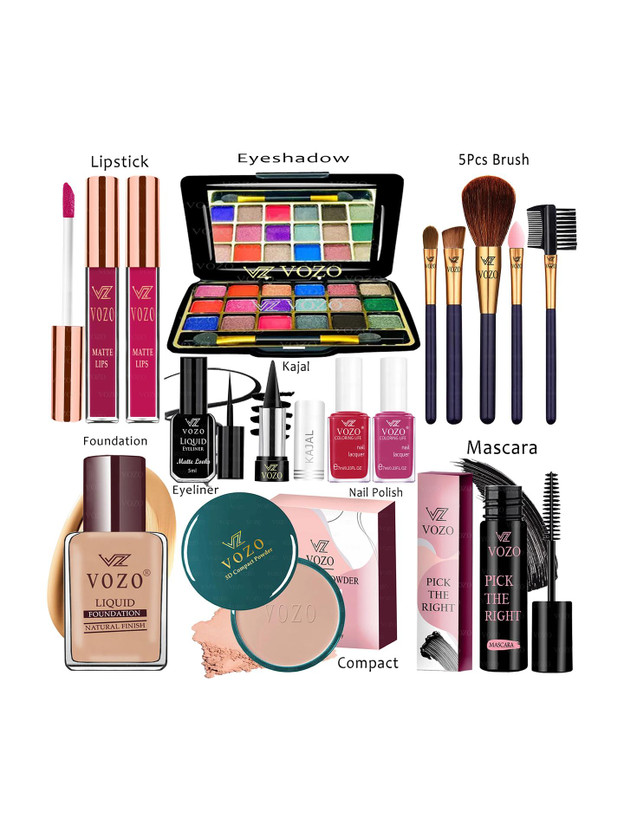VOZO Makeup Kit Sets One-stop Beauty Package for Beginners and Professionals Set-170(Pack of 15)