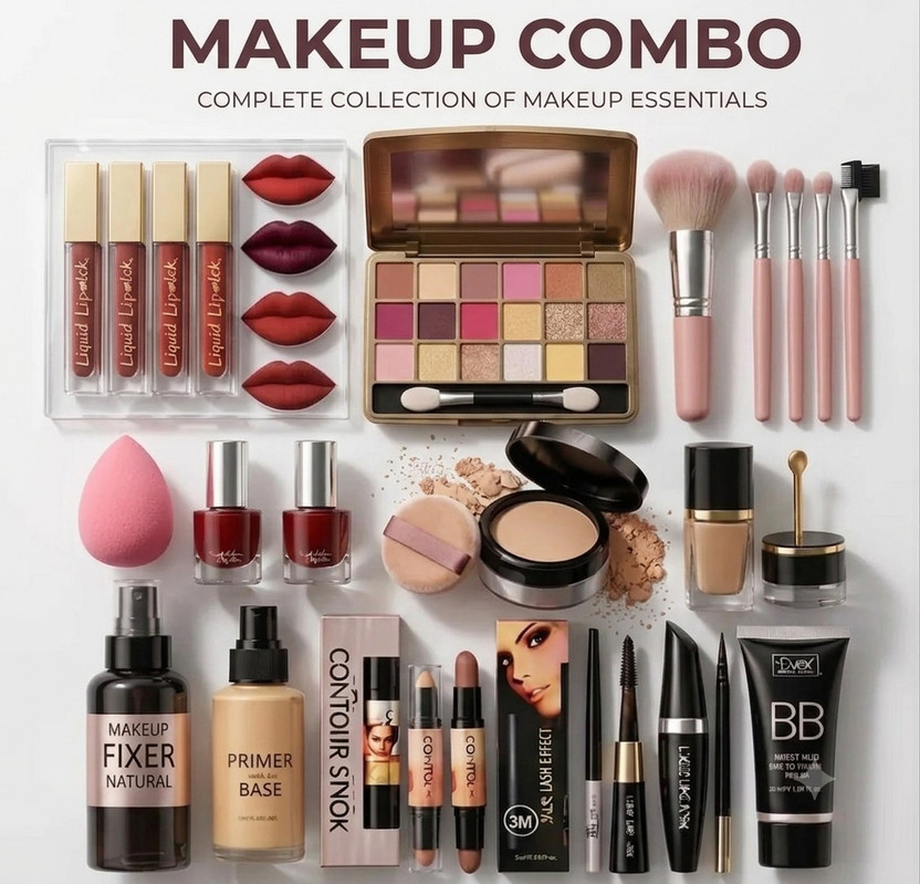 shevique Complete Makeup Kit for Beginners and professionals(Pack of 12)
