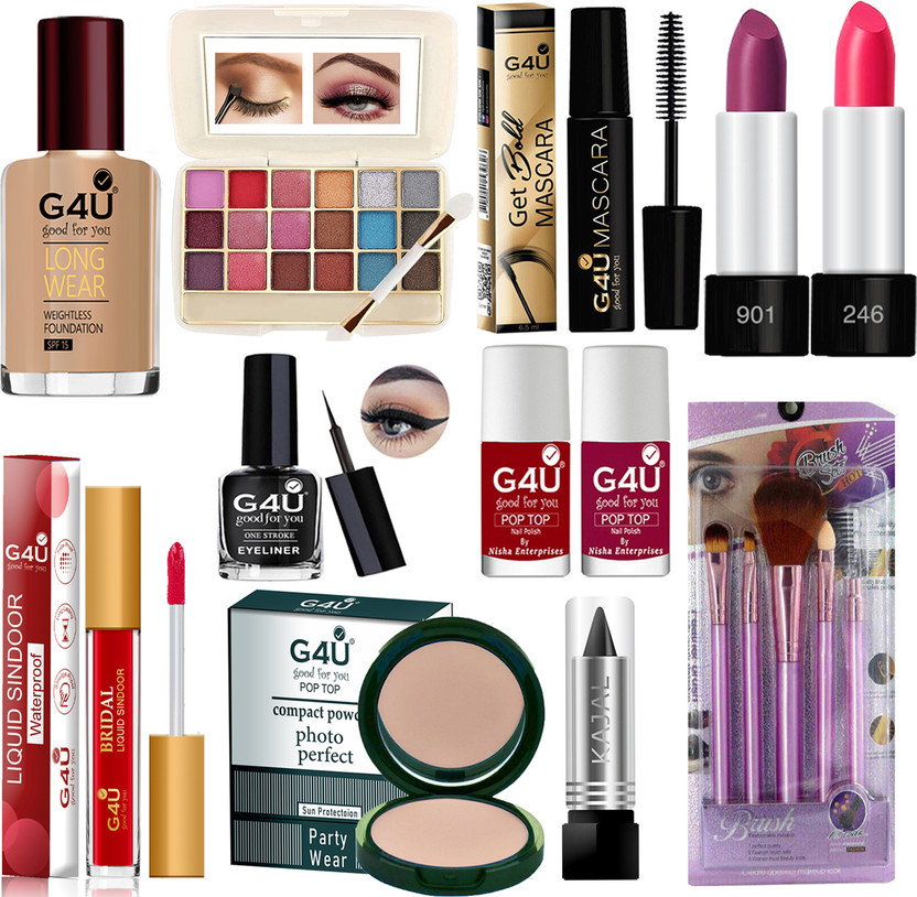 G4U All Women's & Girls essentials in one makeup kit set (Pack of 16)16N23A161(Pack of 16)