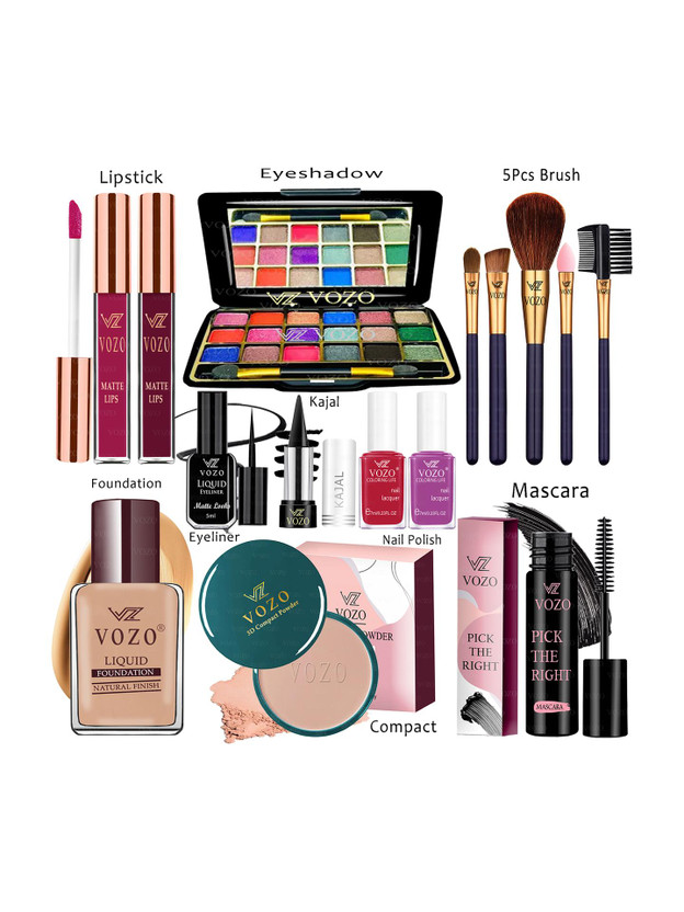 VOZO Makeup Kit Sets One-stop Beauty Package for Beginners and Professionals Set-78(Pack of 15)