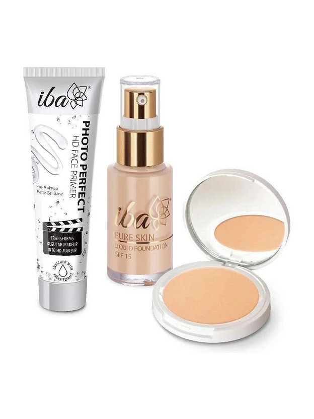 Iba Foundation + Compact + Primer Face Makeup Combo (Ivory Fair)