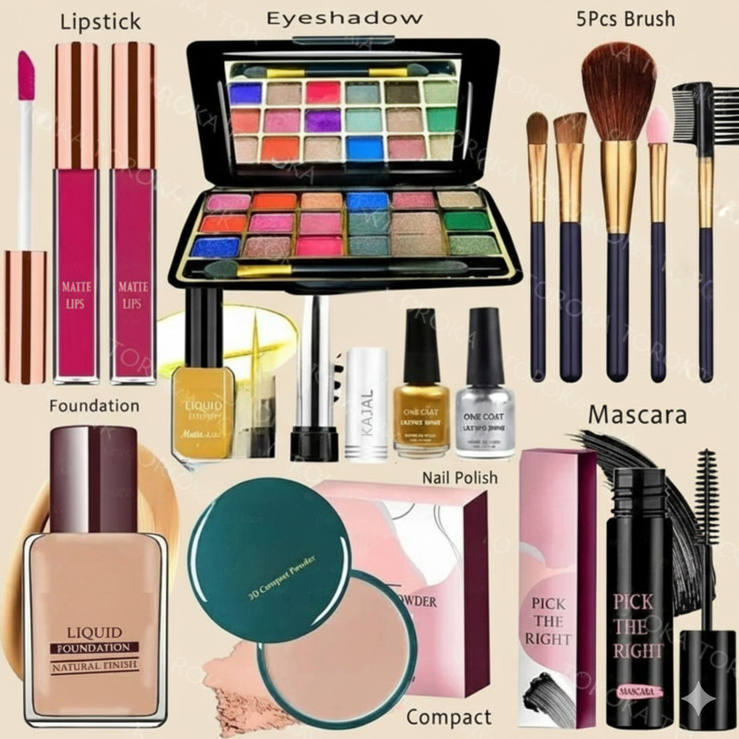 coslane New Makeup Kit One-stop Beauty Package for Beginners and Professionals combo(Pack of 11)