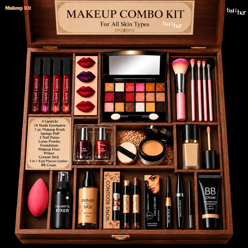 BQQLLHER BQQLLHER Makeup Kit | Quality Makeup Products | Face Eye Lip Beauty Set(Pack of 12) - Flipkart Deal