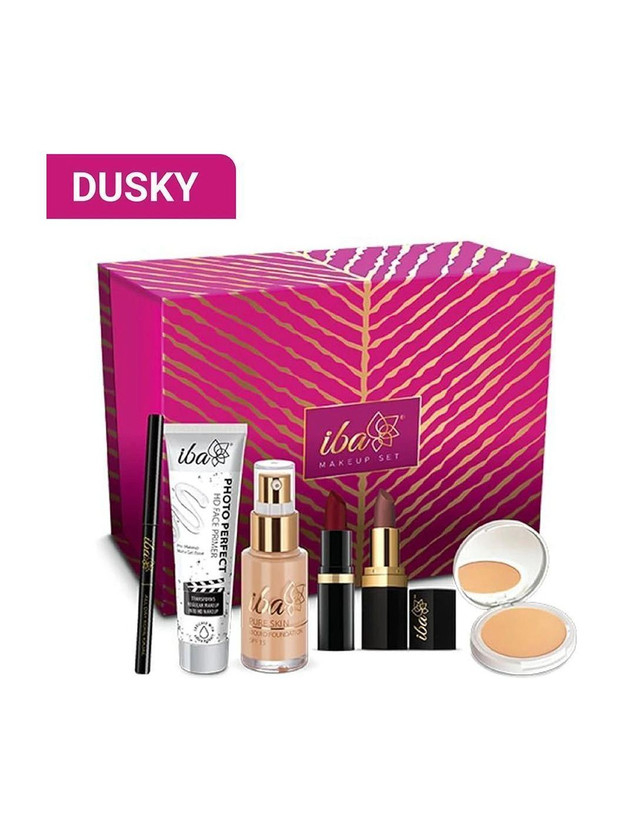 Iba Iba Makeup Gift Set for Women (Dusky) Foundation, Compact, Primer, Lipsticks, Kajal(Pack of 6) - Flipkart Deal