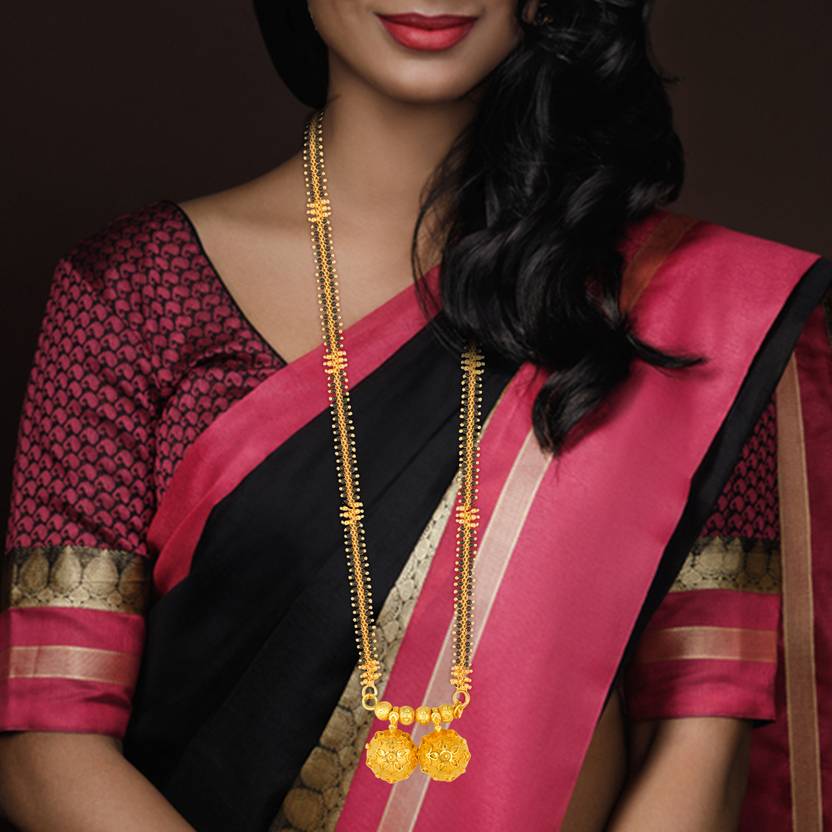 MEENAZ vati mangalsutra 2 wati maharashtrian design marathi temple