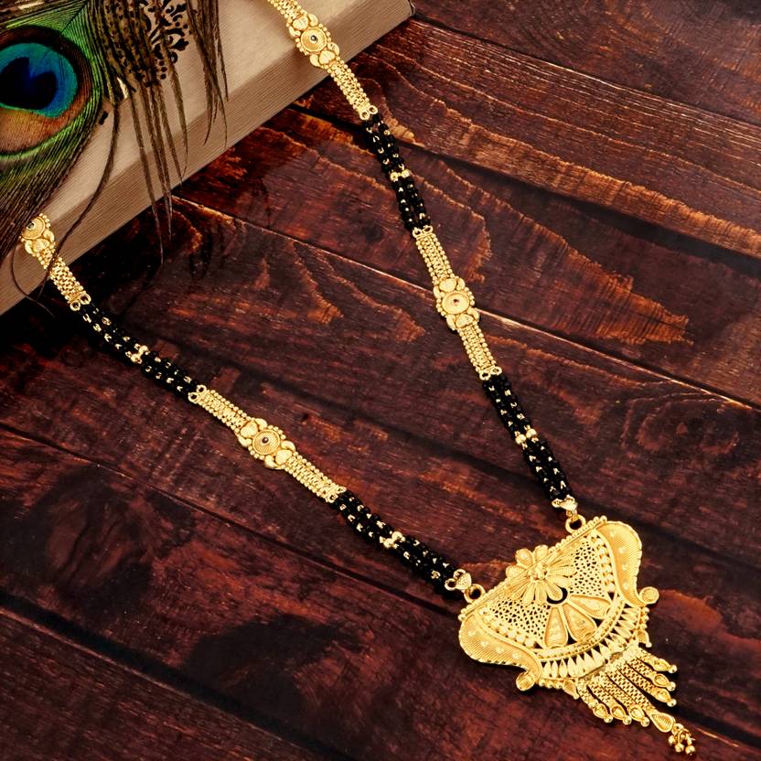 MANSIYAORANGE Traditional Long Black Beads Filgree Alloy Multi Color Mangalsutra For Women Alloy Mangalsutra Price in India - Buy MANSIYAORANGE Traditional Long Black Beads Filgree Alloy Multi Color Mangalsutra For Women Alloy