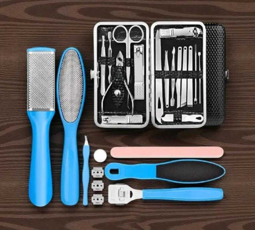 NIGRIFIX Professional Manicure Set Pedicure Tools Stainless Steel Foot Care Foot File(300 g, Set of 23)