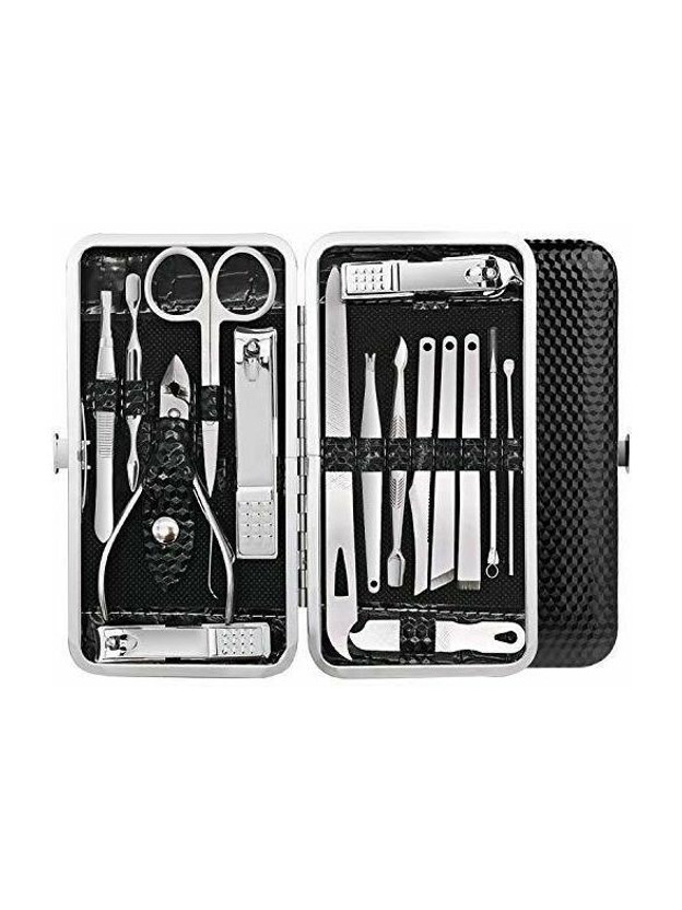 Miss Hot Manicure Pedicure Set 16 Pcs Stainless Steel Professional Grooming Kit(250 g, Set of 1)