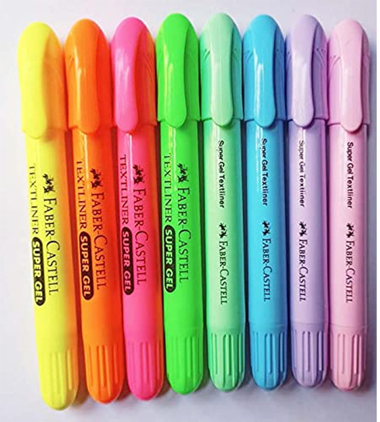 FABER-CASTELL Gel Textliner(Set of 8, Multicolor)