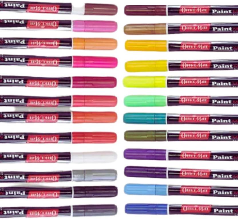 Soni Officemate Fine Tip Paint Marker in Pack of 24 pcs