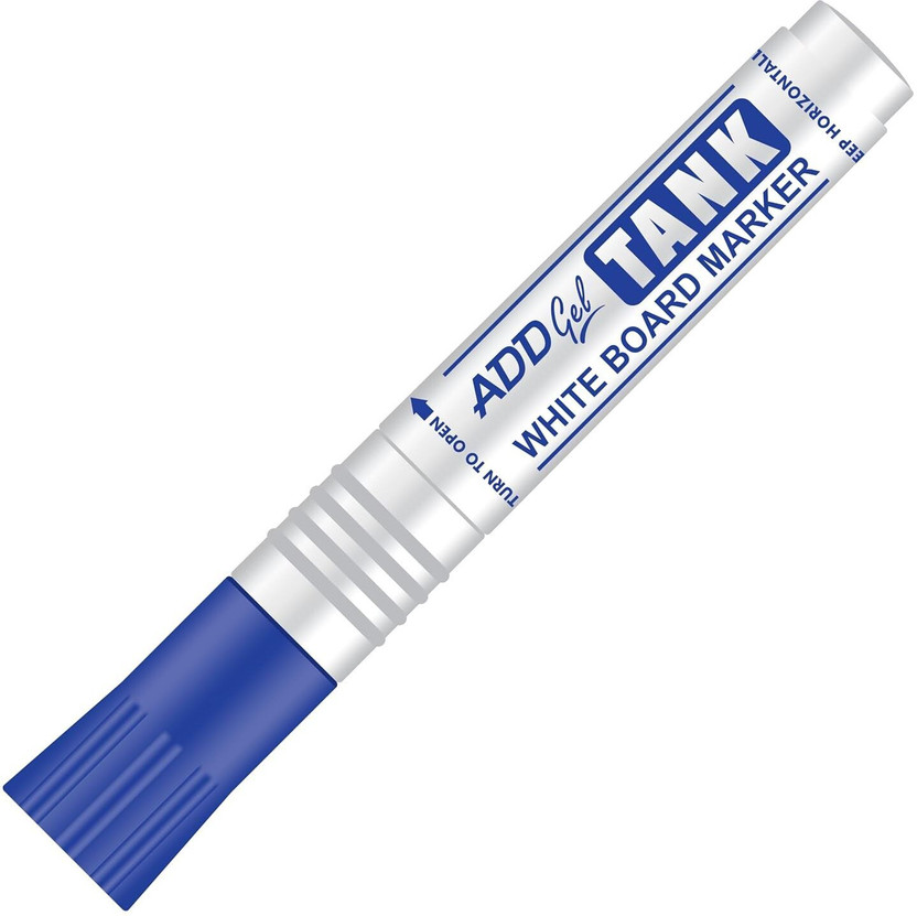 Add Add Gel Tank White Board Marker (2X Double Writing)-10 Pcs(Set of 10, Blue) - Flipkart Deal