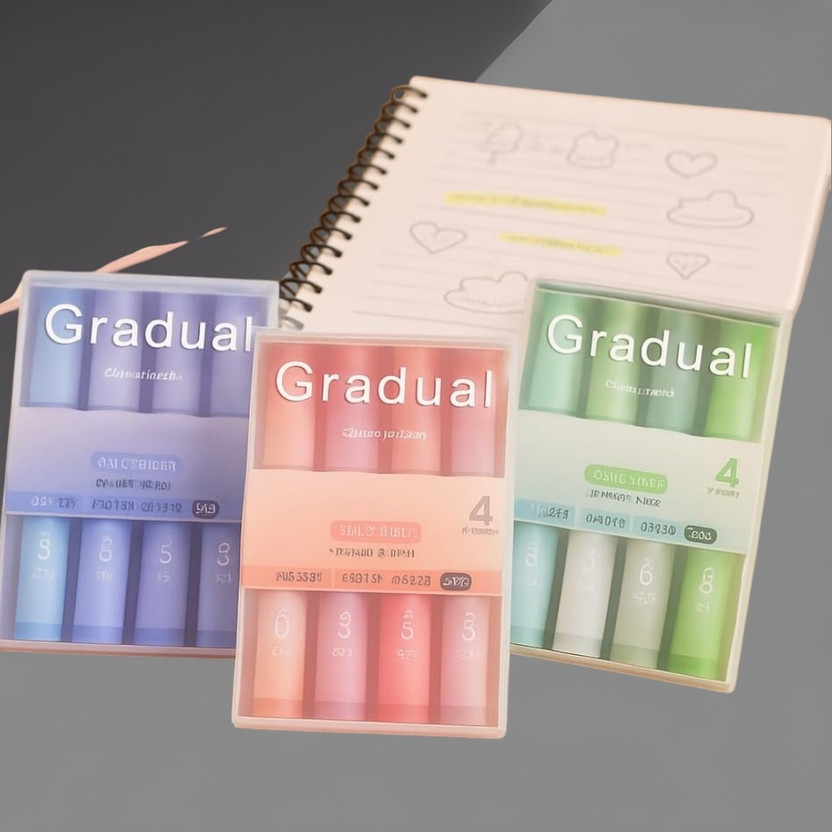 PDIPASY Aesthetic Pastel Highlighter Pens No Bleed Quick Dry Set Pack of 3(Set of 12, Multicolor)