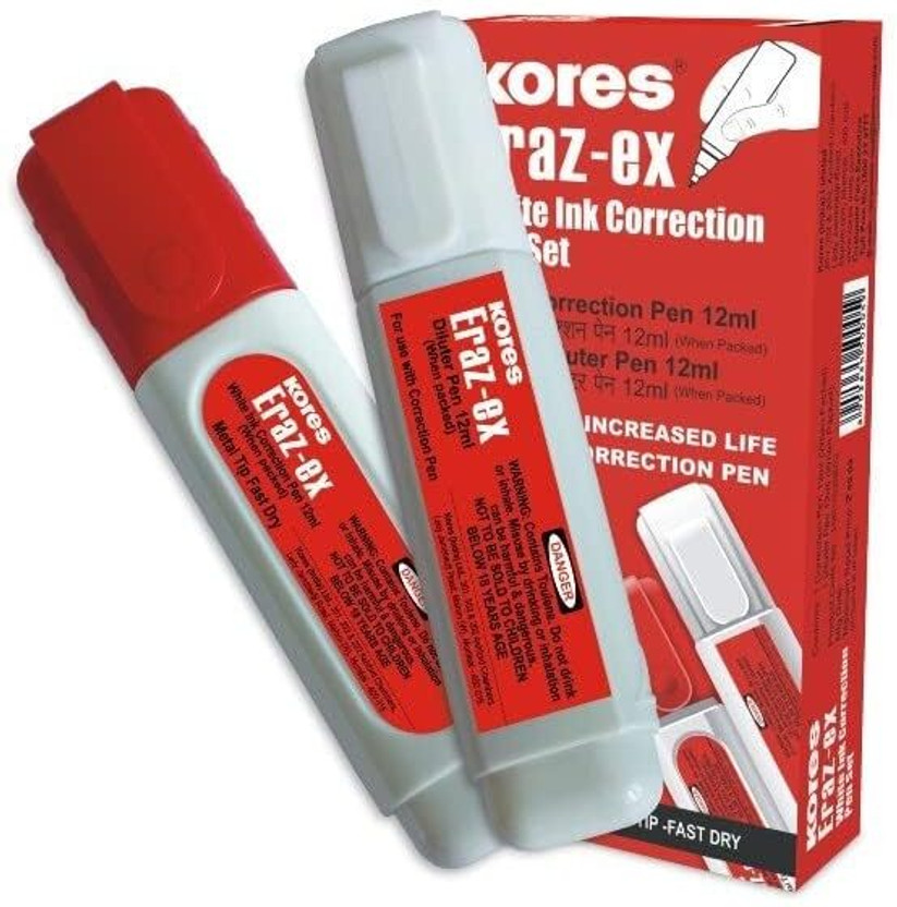 KORES Professional Correction 12 ml 0 mm Correction(Set of 5, White)