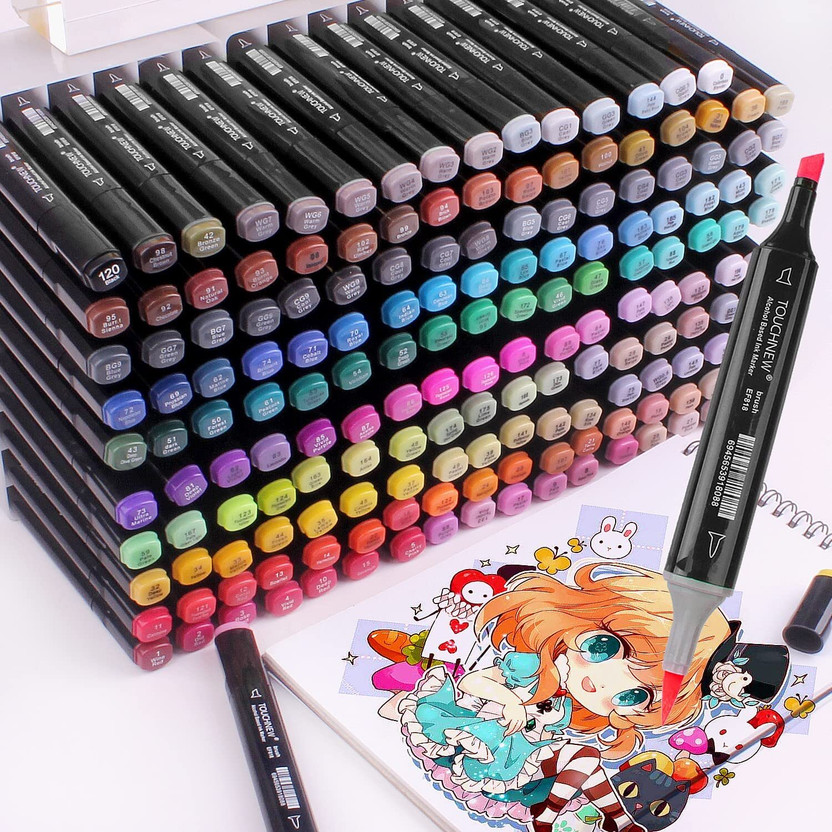 3D METRO SUPER STORE Double Tipped Coloring Marker Set for Adults Coloring Students Beginners(Set of 120, Multicolor)