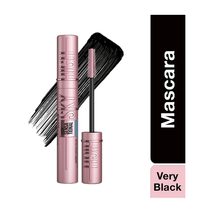 MAYBELLINE NEW YORK Lash Sensational Sky High Waterproof Mascara|Lengthening & Volumizing 6 ml(Very Black)
