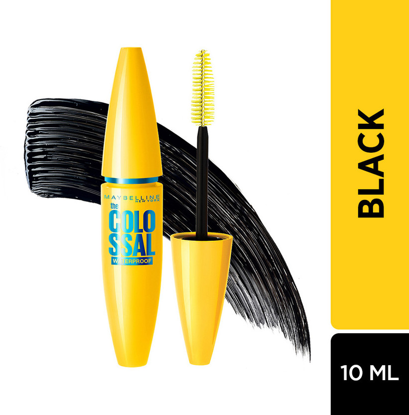 MAYBELLINE NEW YORK Colossal Waterproof Mascara| Volumizing | All Day Wear | Black 10 ml(Black)