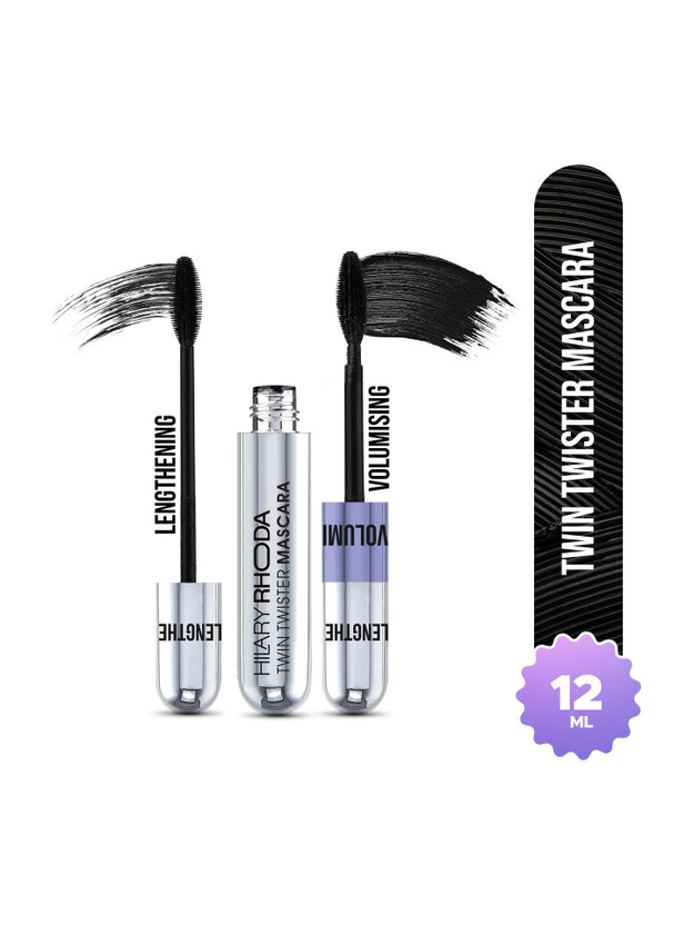 Hilary Hilary Rhoda Twin Twister Mascara | Volumises & Lengthens | Waterproof & Smudge-Proof Formula 12 ml(Black) - Flipkart Deal