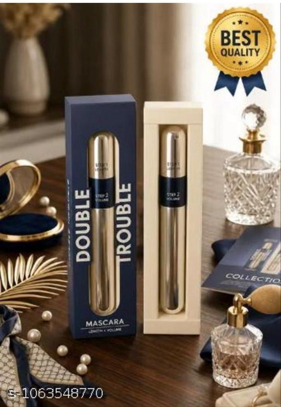 SUBHMUN DOUBLE TROUBLE 2 Step Volumising and Lengthening Long Lasting mascara 15 ml 15 ml(SILVER)