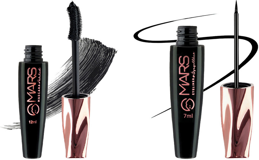 MARS Long Lasting Smudge Proof Fabulash Mascara With Eyeliner 19 ml(BLACK)