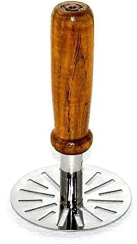 Business Enterprisess Potato Masher with Wooden Handle, Stainless Steel Mashing Plate Steel Masher(Pack of 1)
