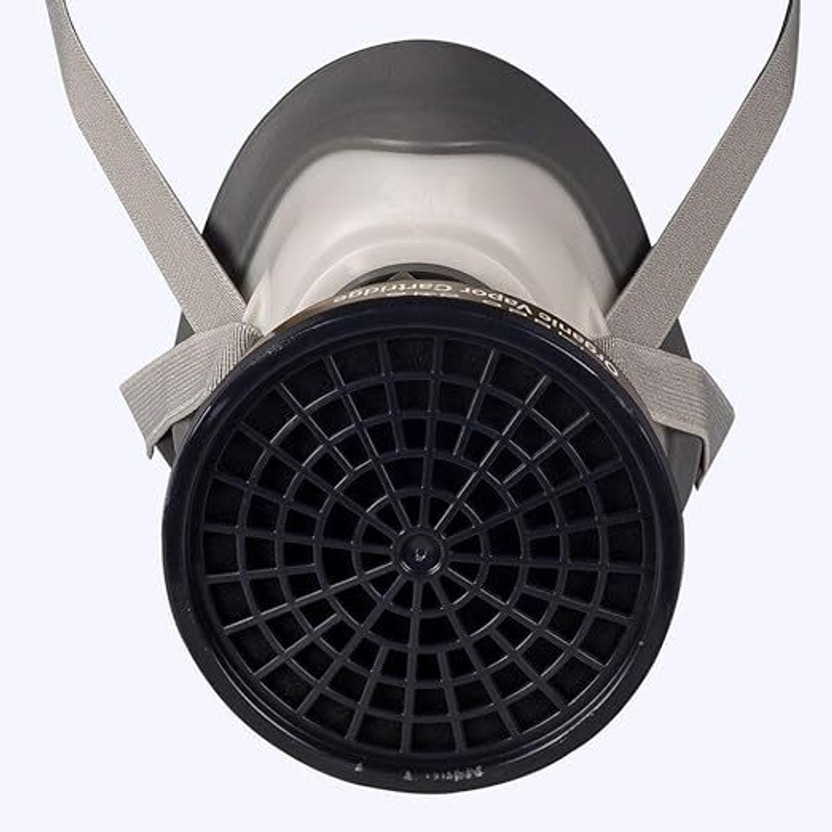 3M 3M 1200 Single Half Facepiece + OV Single Cartridge Combo ,Industrial Grade Protection from Gas, Dust, Fumes | BIS & KMOEL approved(White, Free Size, Pack of 1)