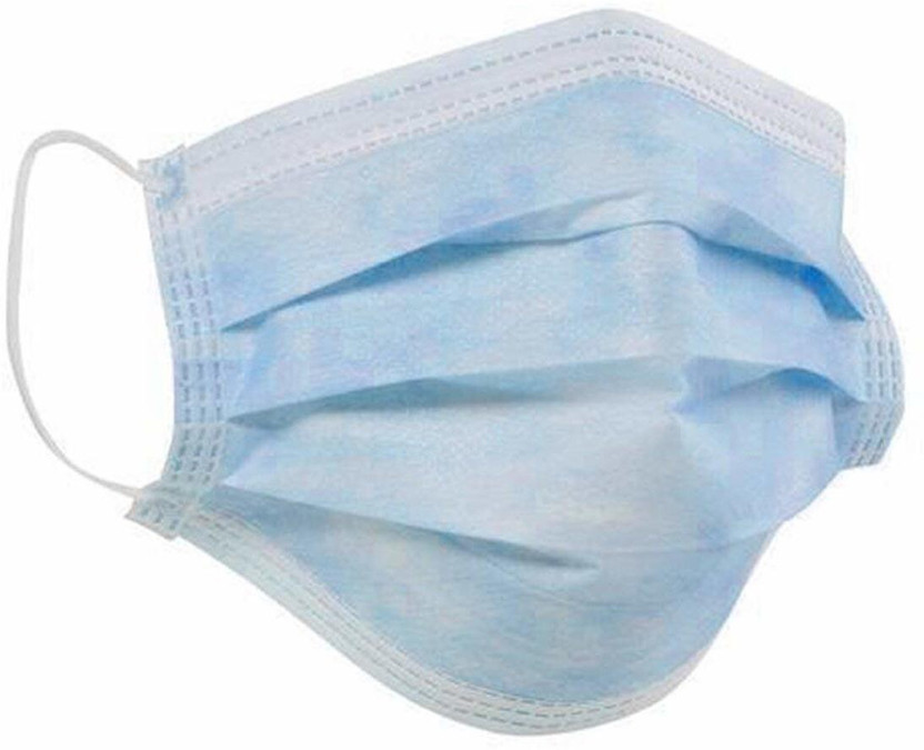 Smart Care Face Mask Tie 2 Ply Blue Colour 100 Pcs (Bulk Packing) Face Mask Tie 2 Ply Blue Colour 100 Pcs Surgical Mask With Melt Blown Fabric Layer(S, Pack of 100, 1 Ply)