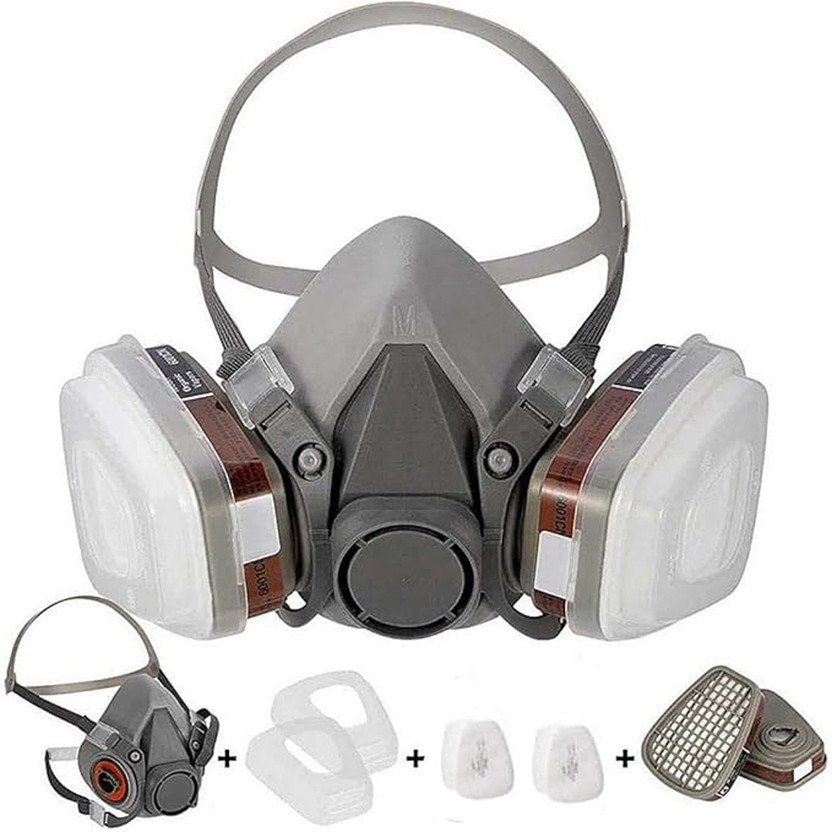 SHIVEXIM Half Face Cover Respirator Mask Sanding, Polishing, Spraying,Against Dust, Reusable(Grey, Free Size, Pack of 1)
