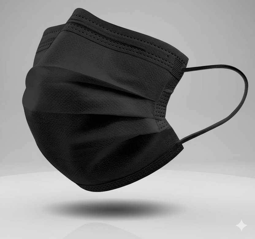 tick tick mark Surgical Black Medical Mask Non Woven Fabric And Disposable Surgical Black Medical Mask Water Resistant, Non-Washable, Non-Reusable Surgical Mask With Melt Blown Fabric Layer(Black, Free Size, Pack of 300, 3 Ply) - Flipkart Deal