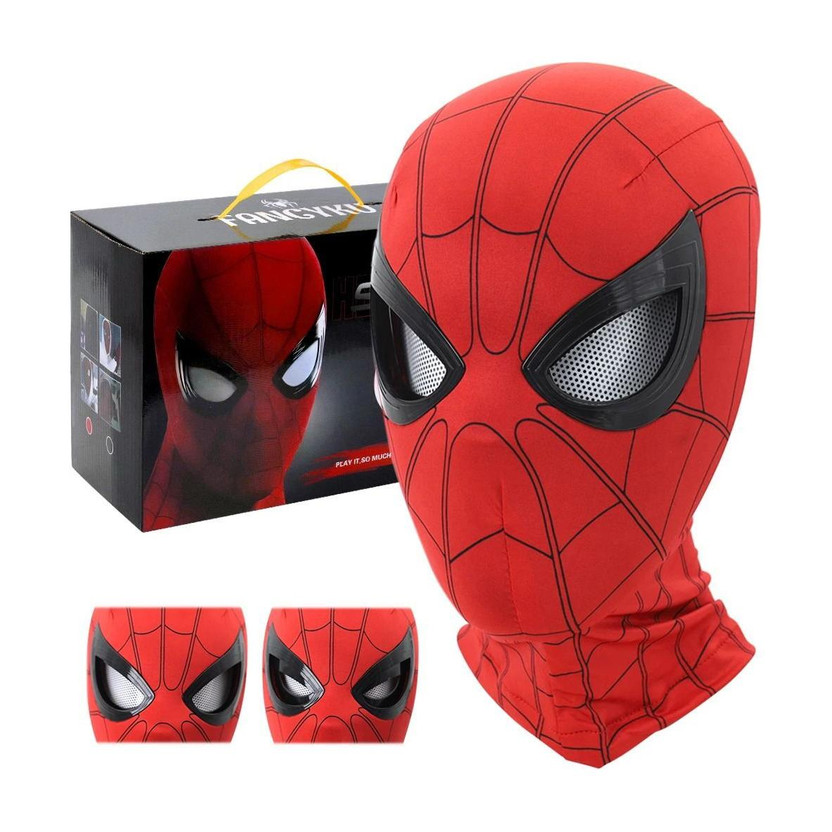 WATER FOUNTAIN 3D Superhero Mask with Blinking Eyes Jaw Motion Headgear for Cosplay Adults Kids Party Mask(Red, Pack of 1)