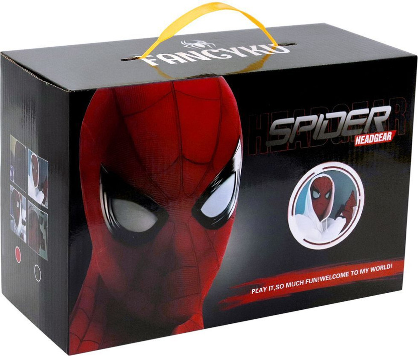 PROBEROS 3D Superhero Mask with Blinking Eyes Jaw Motion Headgear for Cosplay Adults Kids Party Mask(Red, Pack of 1)