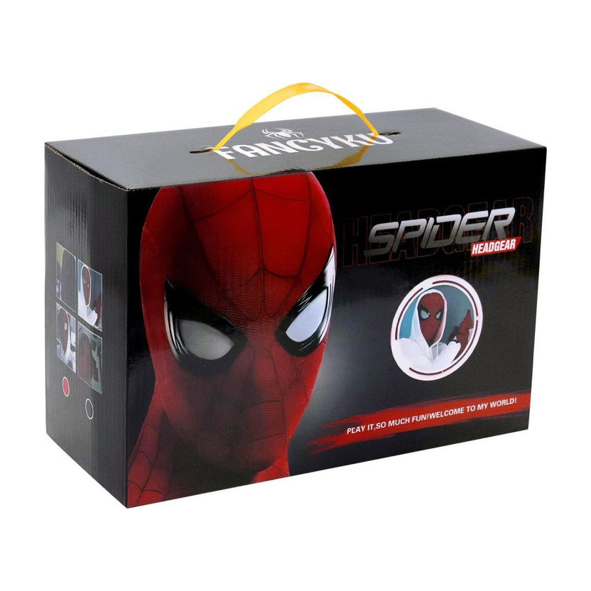 PROBEROS 3D Superhero Mask with Blinking Eyes Jaw Motion Headgear for Cosplay Adults Kids Party Mask(Red, Pack of 1)