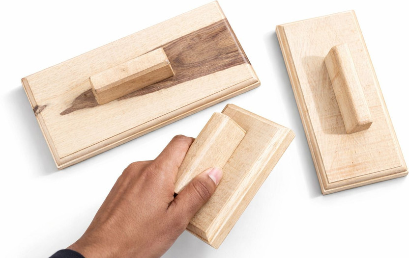 AFFARI HUB Wooden Plaster Rusa Set of 3| Wall Plaster Tool | Cement & POP Finishing Tool 10 Masonry Float(Hand Float)