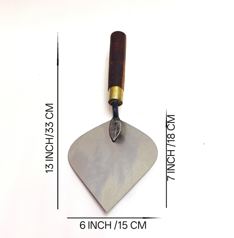 SKS SKS AGRICO Iron Masonry Trowel (Rajmistri Karni) for Cement Plaster & Brick Work Stainless Steel Trowel(Pack of 1) - Flipkart Deal