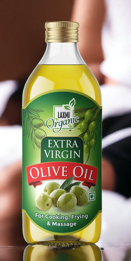 LAXMI ORGANIC Extra virgin olive oil Jaitun tail light edible & cooking body hair massage oil Olive Oil PET Bottle(1000 ml)