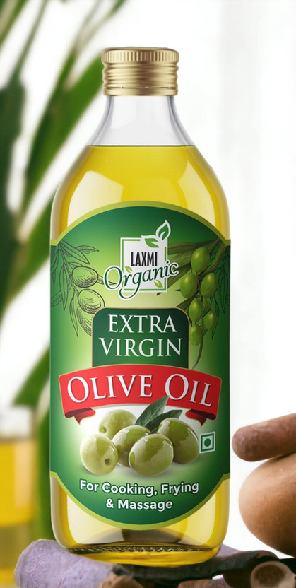 LAXMI ORGANIC Extra virgin olive oil Jaitun tail light edible & cooking body hair massage oil Olive Oil PET Bottle(500 ml)