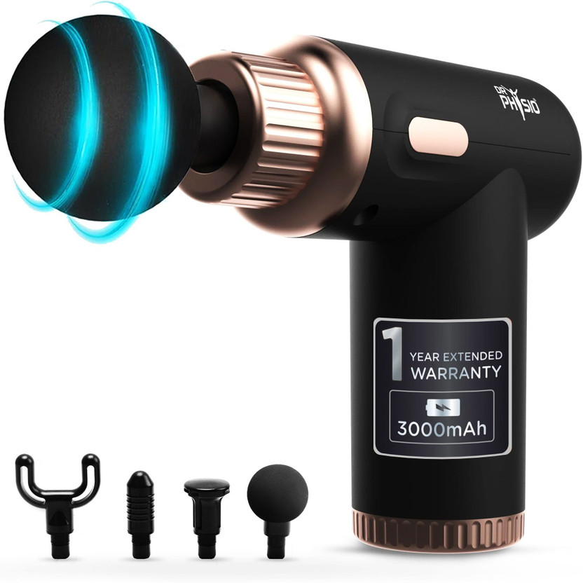 DR PHYSIO USA Dynamo Full Body Pain Relief Massage Gun-1034, Cordless Rechargeable Deep Tissue Percussion Machine with High-Intensity Vibrations Massager(Black, Copper)