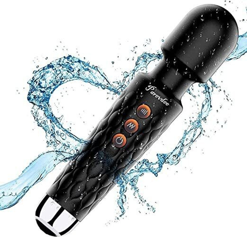 KTOSTON Cordless Personal Body Vibrator Machine for Women & Men 20 Modes Speed of Vibration Modes & Water Resistant Massager(Black)