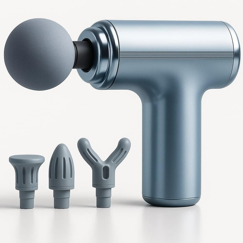 Miggon Mini Gun Massager Machine for Pain Relief | Body,Neck, Shoulders Muscle Recovery 6 Speed Mini Gun Massager with Type-C Charging | Long Battery Muscle Pain Relief Massager(Blue)
