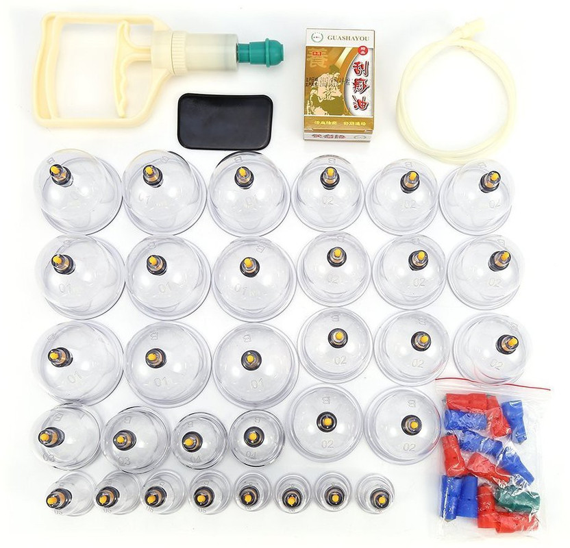 R A Products Hijama Cupping Vacuum Suction 32 Cups Sets for Cellulite Cupping Massage Hijama Cupping Vacuum Suction 32 Cups Sets for Cellulite Cupping Massage Massager(Multicolor)