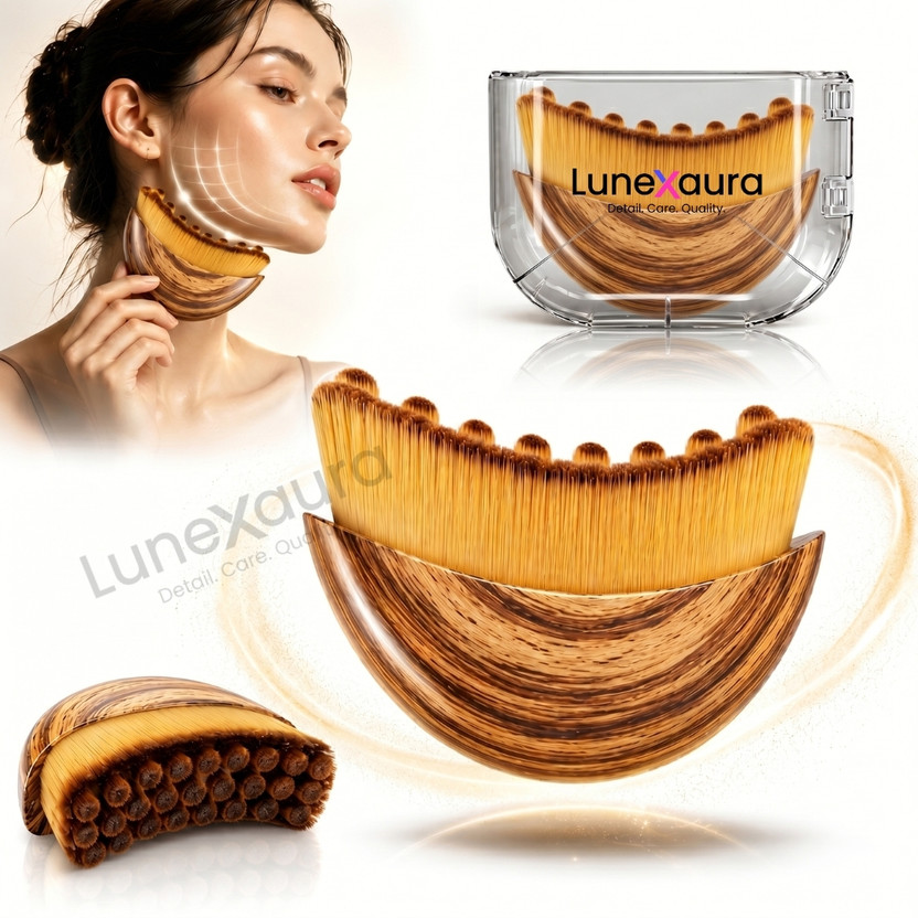 LuneXaura Lymphatic Drainage Facial Massage Tool, Gua Sha Face Massager, Skin Tightening