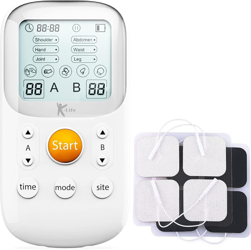 RLN KLife Ttd-101 Tens Therapy Device, Battery Powered Electronic Nerve Simulator and Massager for Full Body Massager(White)
