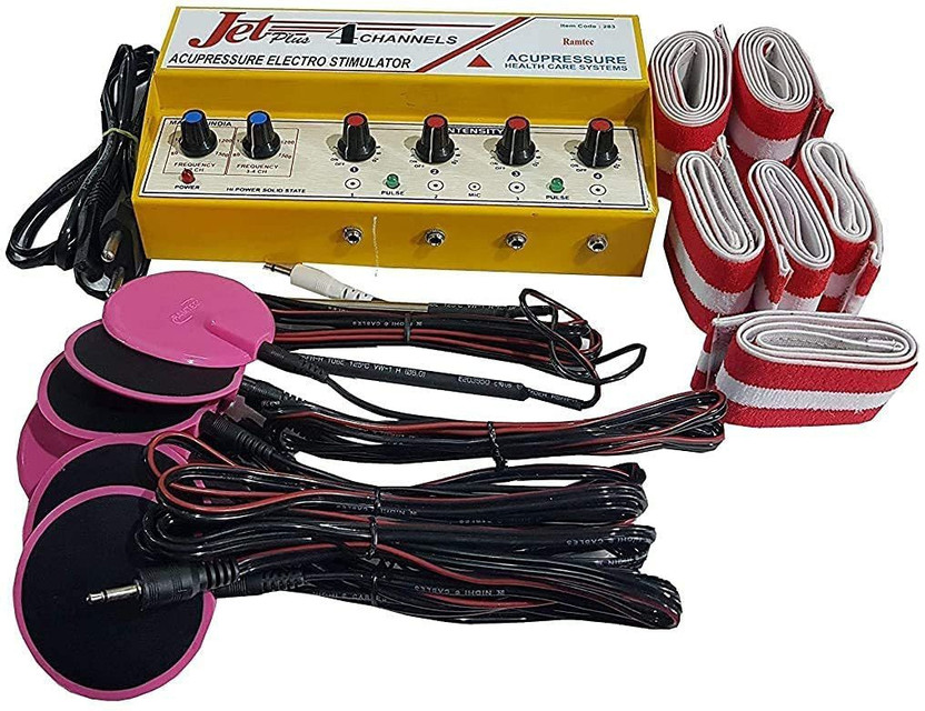 ACUPRESSUREMART Stimulator 4 Channel Jet Machine Best for Tens Therapy Physiotherapy Acupressure Stimulator Massager(Multicolor)