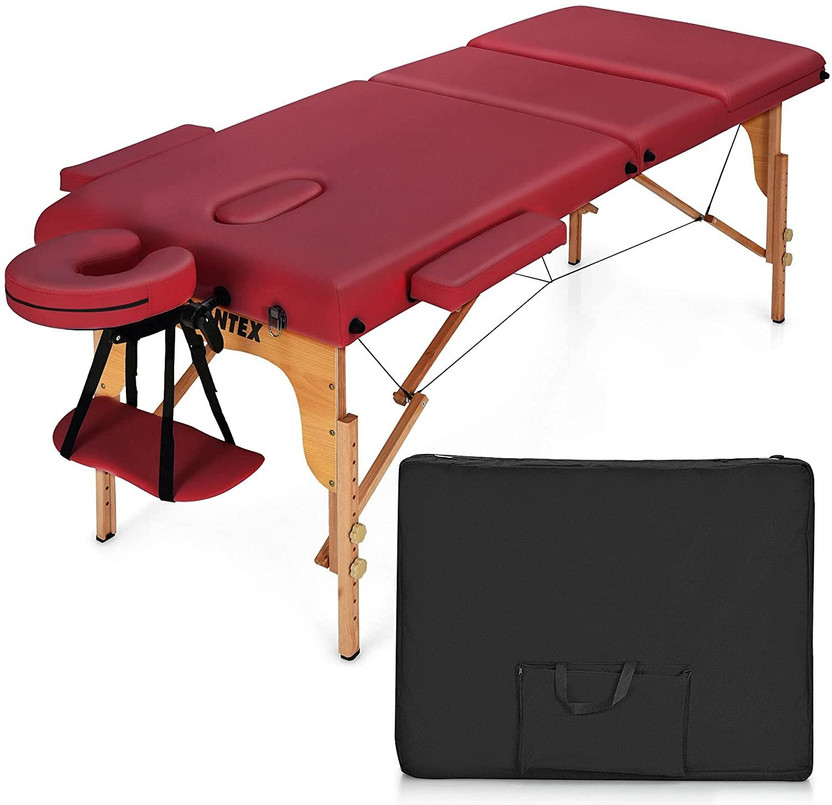 R A Products Folding Massage Table Lash Bed, Portable 3 Sections Spa Salon Tattoo Bed Folding Massage Table Lash Bed, Portable 3 Sections Spa Salon Tattoo Bed Massager(Multicolor)
