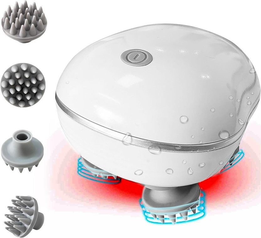 Zovilstore Electric Head,Scalp Massager | Rechargeable Head Kneading Massage Machine 3 Speed Mode Handheld.Portable,Scalp Scratcher Body Massager for Hair Growth Massager(Multicolor)
