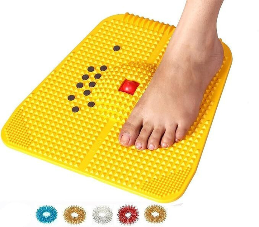 EKiN Acupressure Power Mat With 5 Sujok Rings For Body, Stress And Pain Relief Massager(Multicolor)
