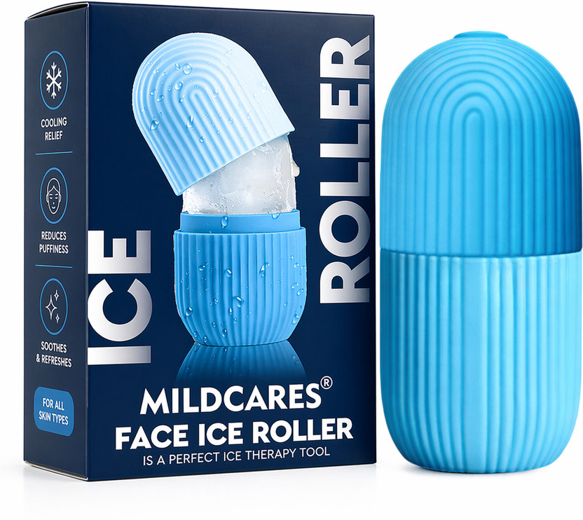 MILDCARES Ice Roller for Face, Eyes & Body | Glow Skin, Puffiness, Acne & Pore Care Pack-1(1 g)