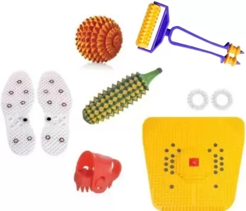 AcuHealth Acupressure Foot Mat For Stress And Pain Relief With Acupressure Full Body Massage Products fitness kit advace shoe shole Foot Mat Magneto-Therapy Massager(Multicolor)