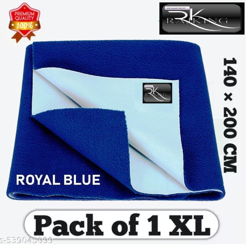 Rajking Fleece Baby Bed Protecting Mat(ROYAL BLUE, Extra Large)