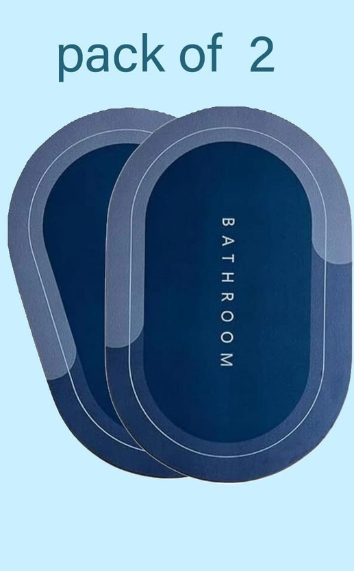 hetvi hetvi Rubber Bathroom Mat(Blue, Pack of 2, Medium) - Flipkart Deal